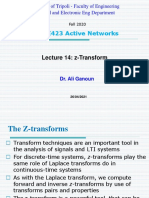 EE423 Lecture 14: z-Transform Properties