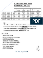 Annual Exam Timetable 2022-23