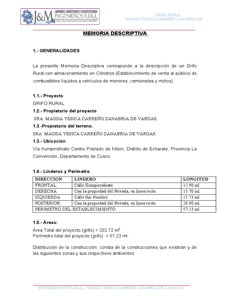Descripcion de Momoria | PDF | Materiales de construcción | Naturaleza