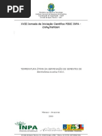 TEMPERATURA ÓTIMA DA GERMINAÇÃO DE SEMENTES DE Bertholletia excelsa H.B.K.