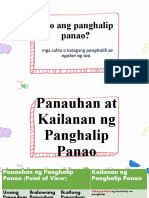 Panauhan at Kailanan NG Panghalip Panao