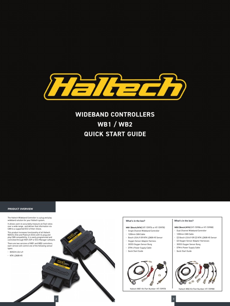 Haltech WB1/WB2 Wideband Controller Guide | PDF | Electrical Connector ...