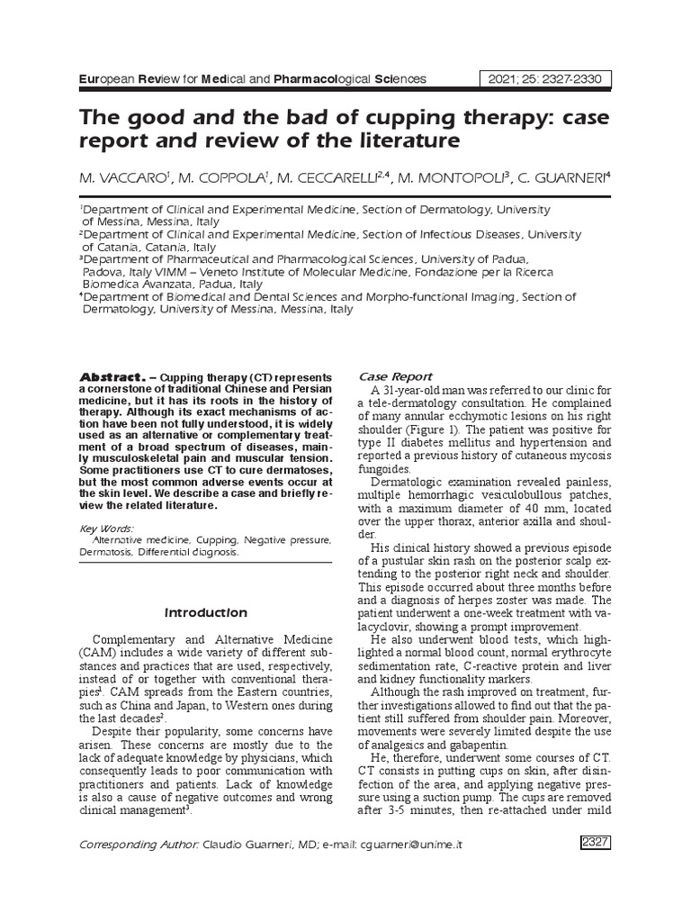 Dangers of Cupping PDF Psoriasis Medicine