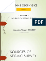 Lecture 11 Sources of Seismic Survey