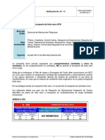 NOTIFICACIÒN 54 - 14 POLÍTICA TRANSPORTE DE HIELO SECO AVH