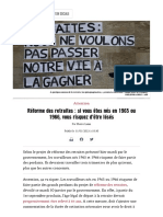 Marianne - Réforme Des Retraites Si Vous Êtes Nés en 1965 Ou 1966, Vous Risquez D'être Lésés