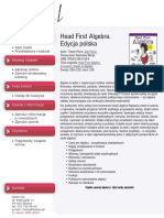 Head First Algebra. Edycja Polska (Rusz Głową!)