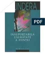 Milan Kundera - Insuportabila Usuratate A Fiintei