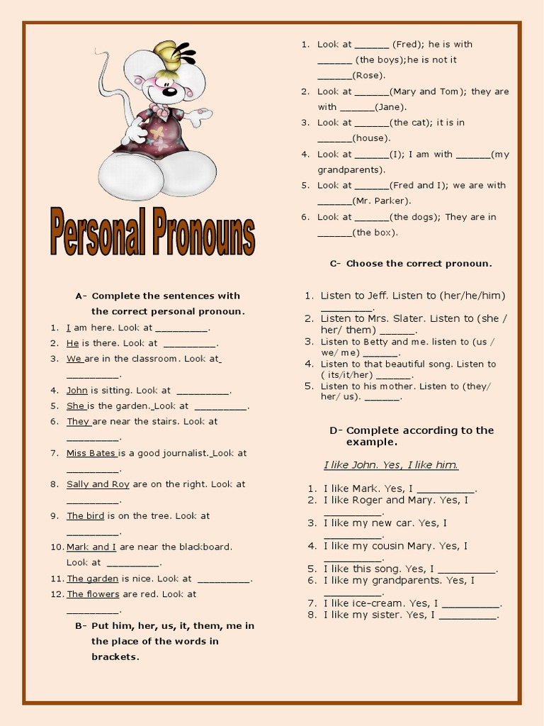 Personal Pronouns 2 | PDF | Linguistics | Syntax