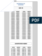 Feeder Service Time Table