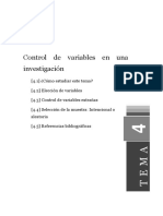 Tema 4. Control de variables en una investigación