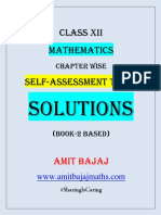 Xii Maths Book-2 Based (Solutions) Self-Assessment Tests 2022-23 (Amit Bajaj)