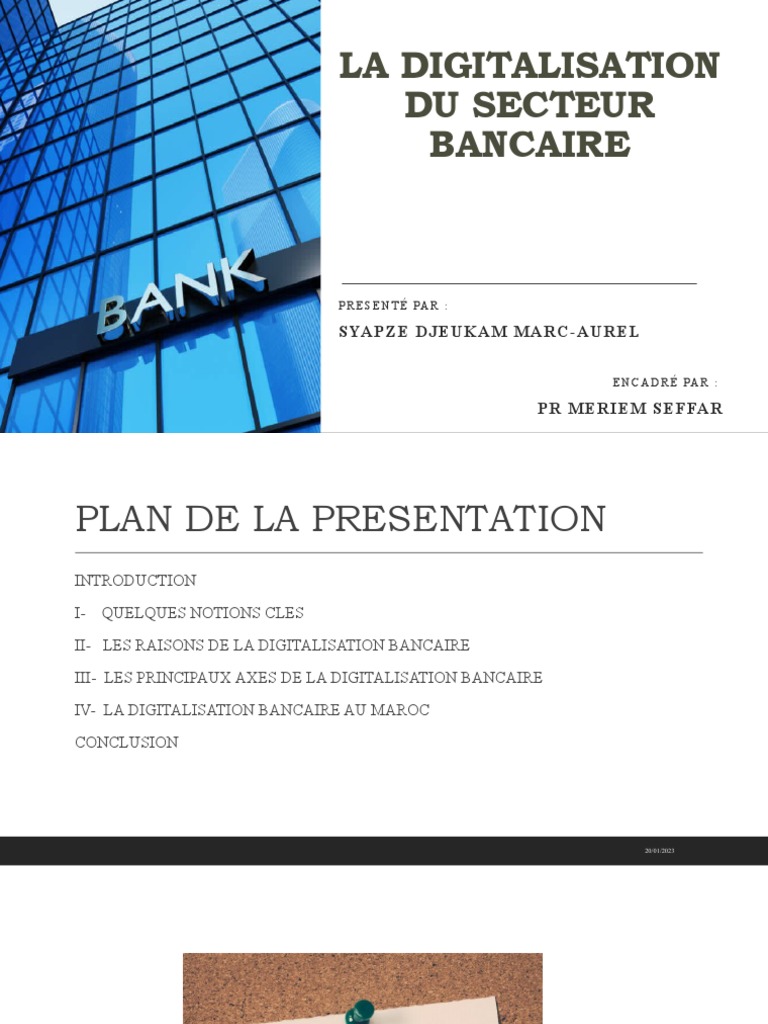 La Digitalisation Du Secteur Bancaire Marc Syapze Pdf Technologie
