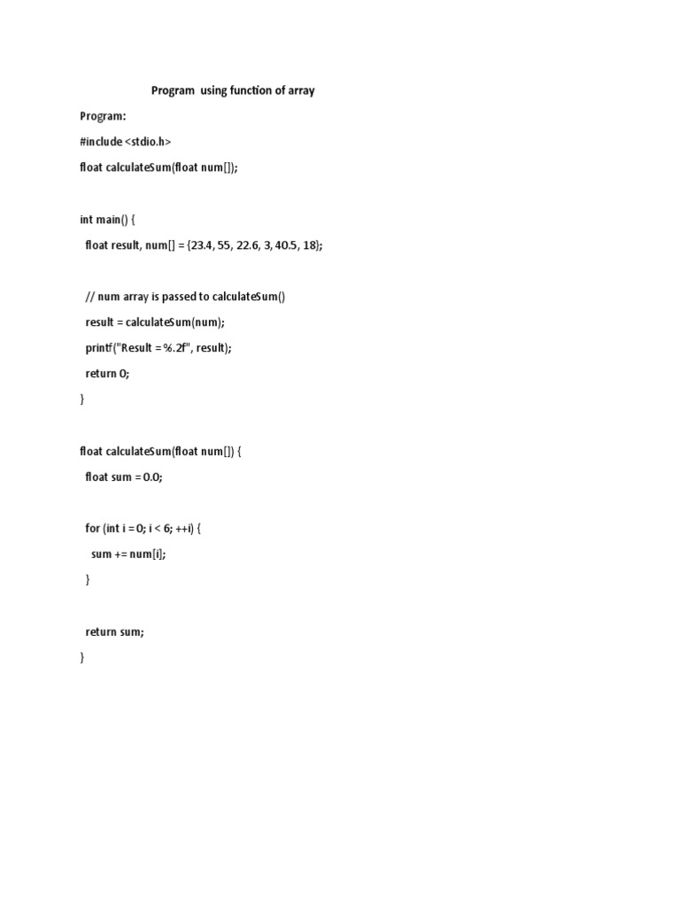Program Using Function of Array | PDF | Queue (Abstract Data Type ...