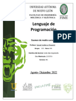 Lenguaje de Programación: Universidad Autónóma de Nuevó León