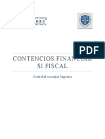 Contencios Financiar Si Fiscal: Controlul Execuției Bugetare