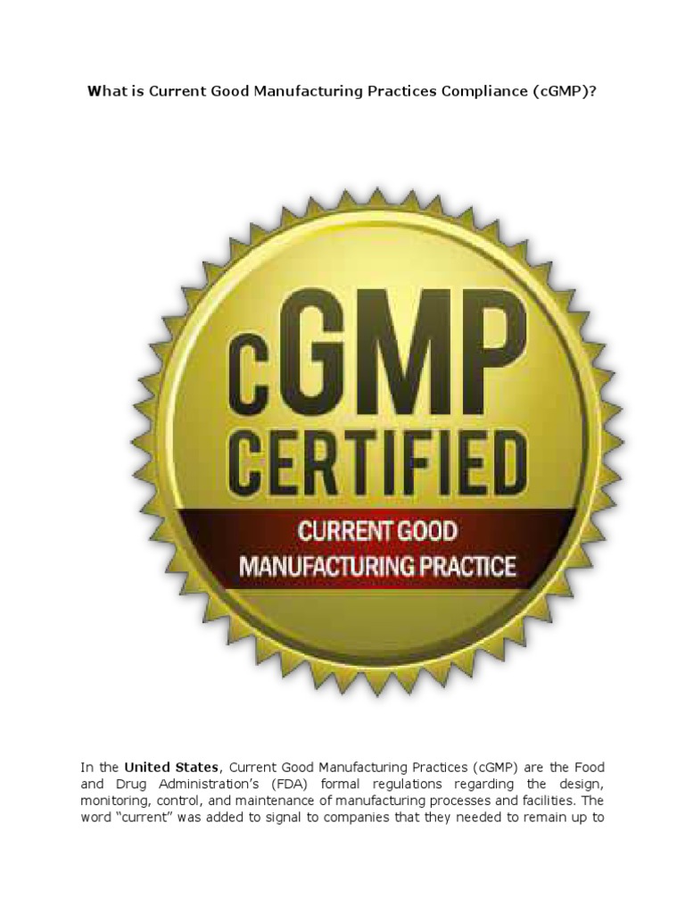 FDA CURRENT GOOD MANUFACTURING PRACTICES visual data 4