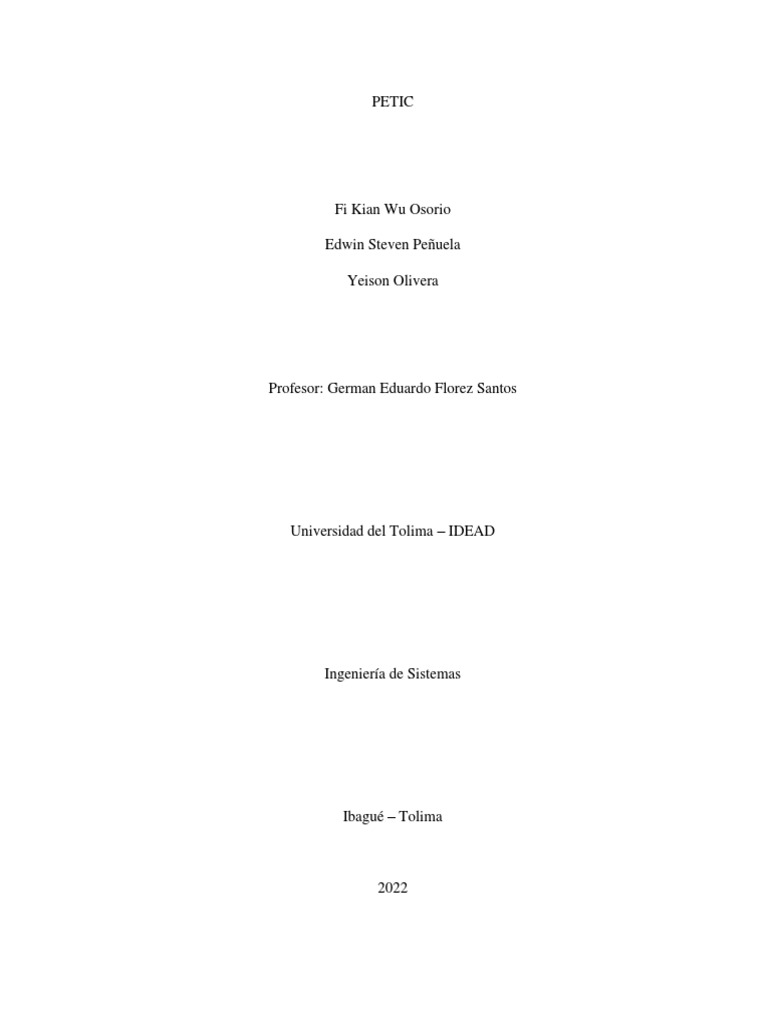 PETIC | PDF | Itil | Business