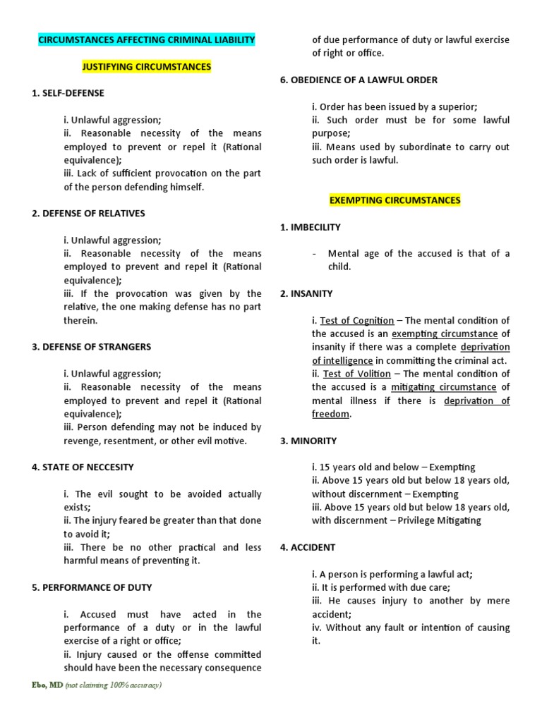 Factors Influencing Criminal Liability | PDF | Crimes | Crime & Violence