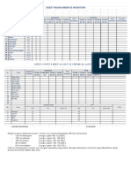 Linen Count Sheet & Chemical Cost