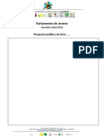 Modelo - Proposta Política Da Lista Parlamento Jovensdocx 2022 - 23