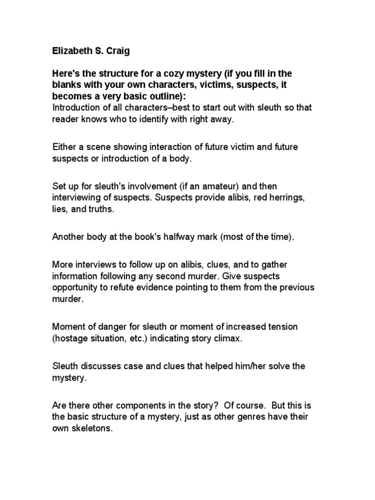 Whodunit Structure PDF Mystery Film Detective