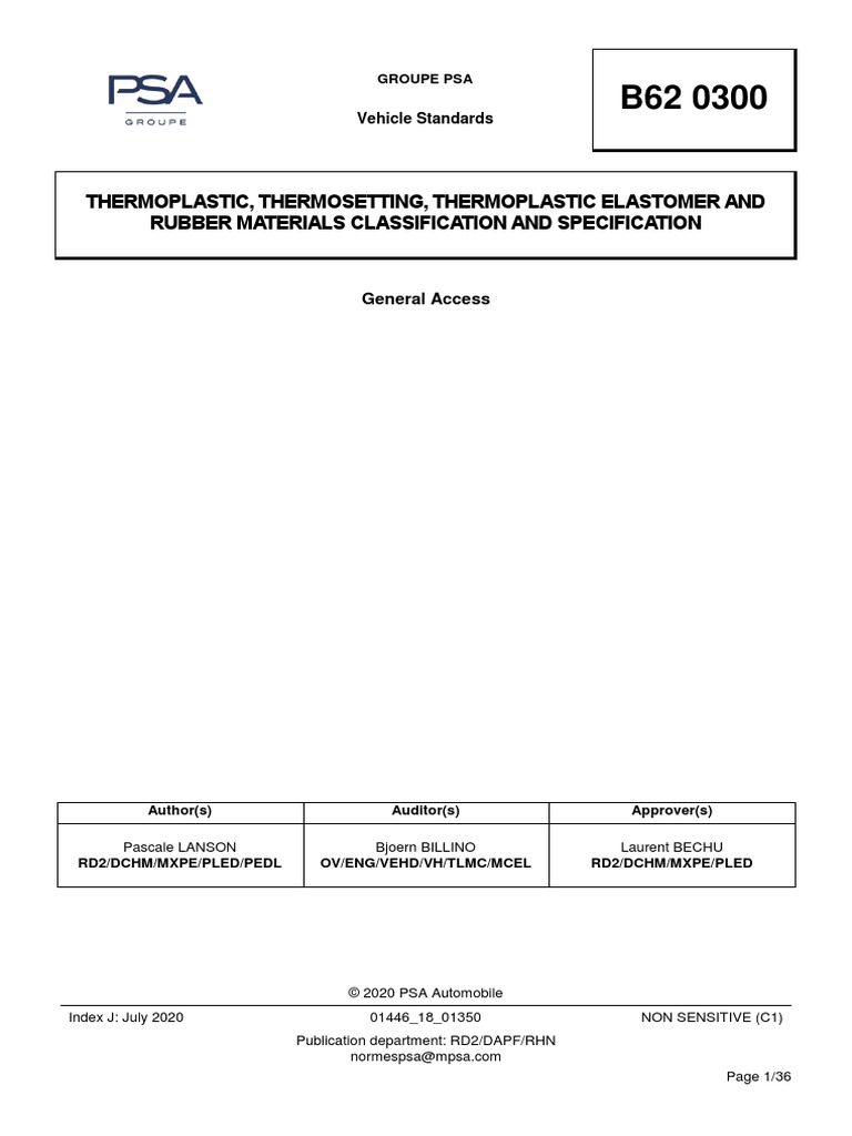Thermoplastic, Thermosetting, Thermoplastic Elastomer and Rubber