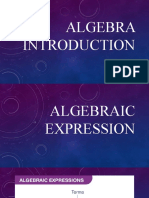 Algebra Introduction