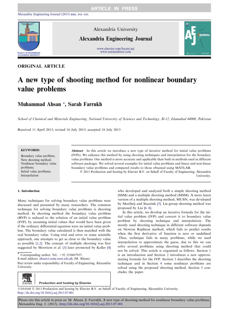 Ahsan 2013 PDF Differential Equations System
