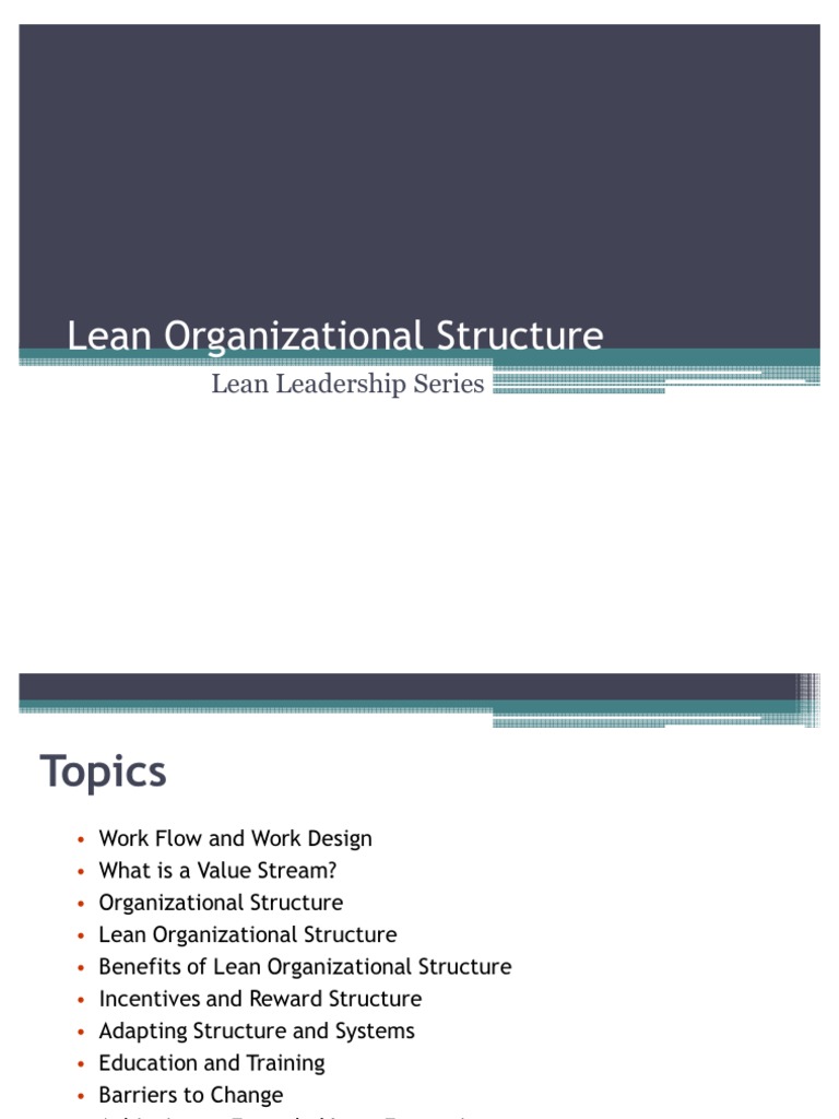 Lean Organizational Structure Sample PDF