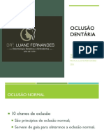 Oclusão Dentária TPD -Aula 6 - Chaves de Oclusão