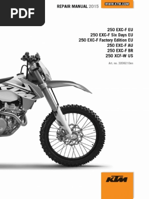 Manual KTM 250 EXC 2015 | PDF