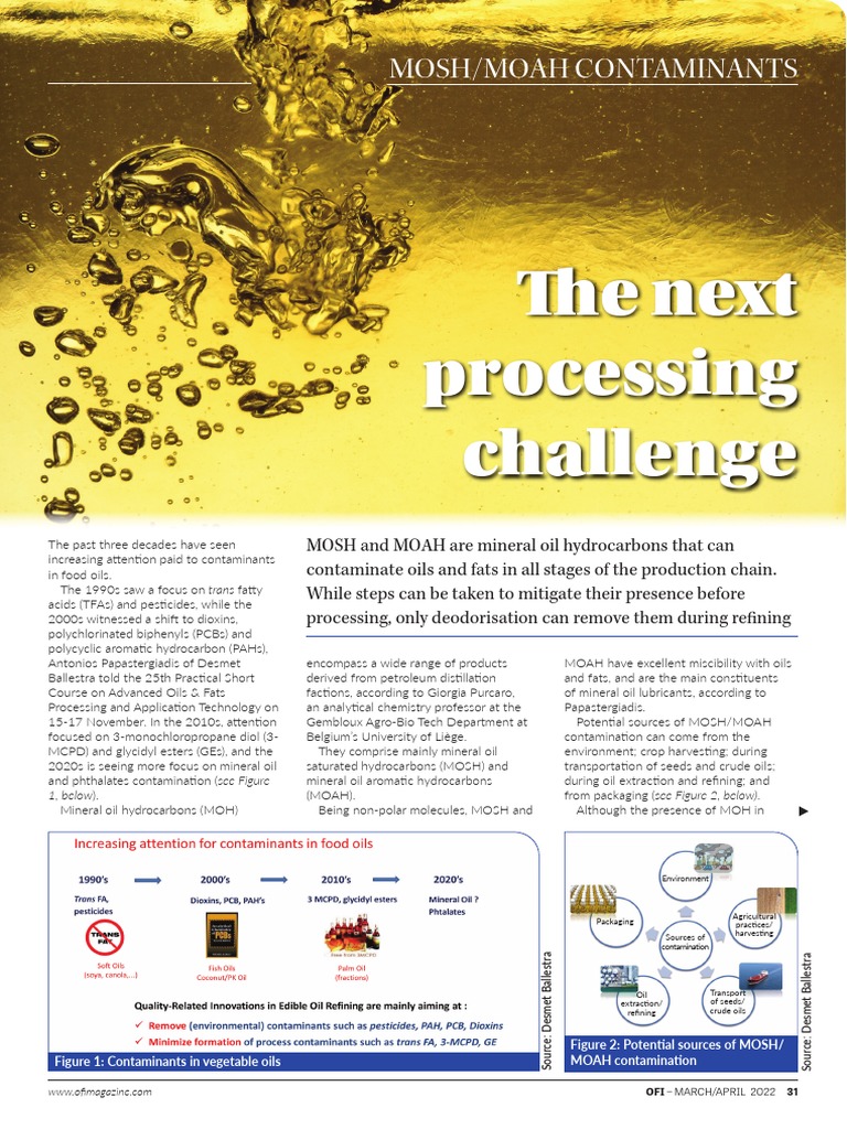 MOSH and MOAH Contamination in Oils | PDF | Oil | Oil Refinery