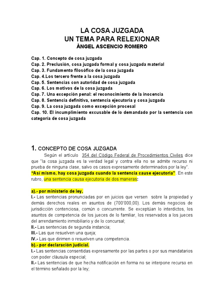 La Cosa Juzgada | PDF