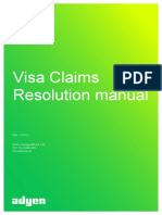 Adyen Visa Claims Resolution Manual