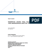 Segmentasi Aksara Pada Tulisan Aksara Jawa Menggunakan Adaptive Threshold