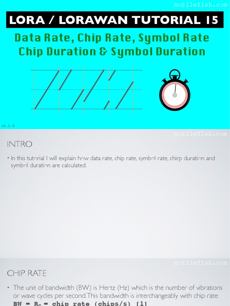 Lora Data Rate and Symbol Calculations | PDF | Bit Rate | Radio