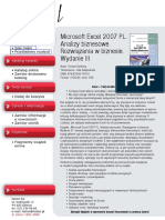 Microsoft Excel 2007 PL. Analizy Biznesowe. Rozwiązania W Biznesie. Wydanie III