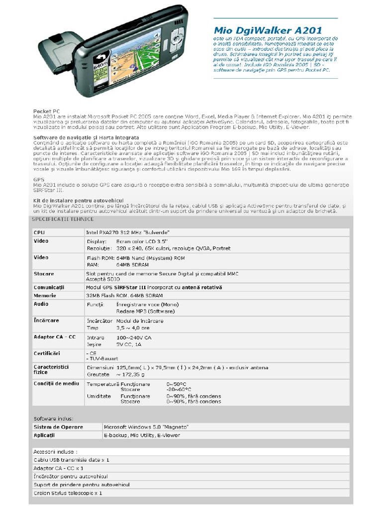 Mio A201 | PDF