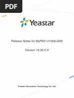 Yeastar Release Note For MyPBX-U100&U200 15.20.0.X en