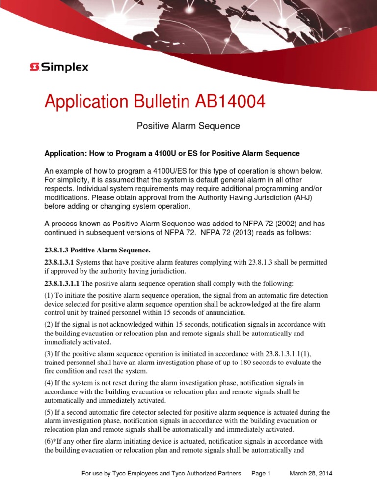 AB14004 Positive Alarm Sequence PDF