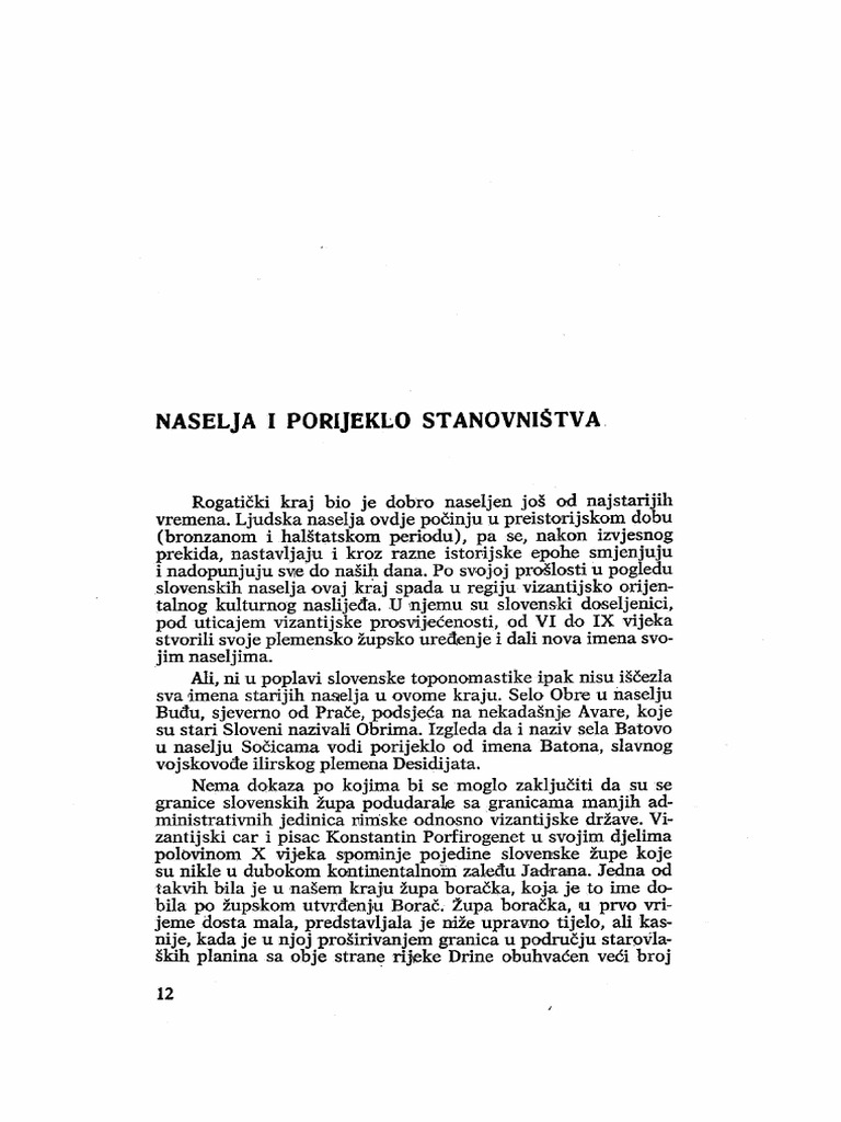 Rogatica Monografija 1966 Naselja I Porijeklo Stanovnistva Veselin ...