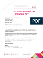 FCSS-FESC Submission To The Legislative Review of The Cannabis Act