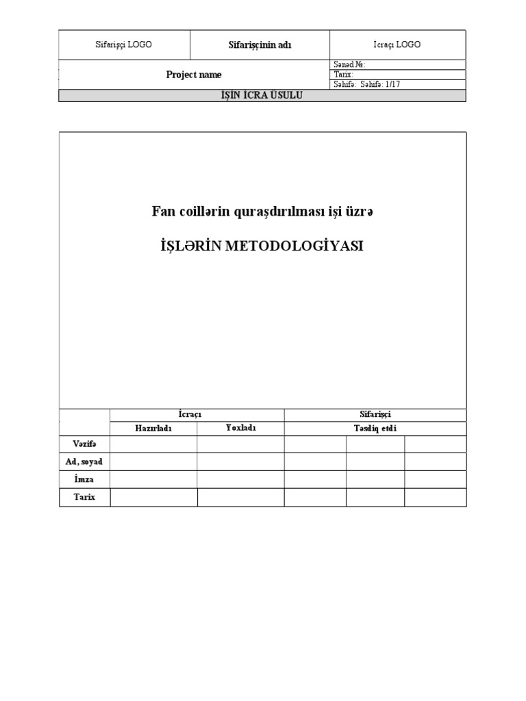 Fan Coillərin Quraşdırılması Işi Üzrə MoS Endir Yüklə Indir | PDF