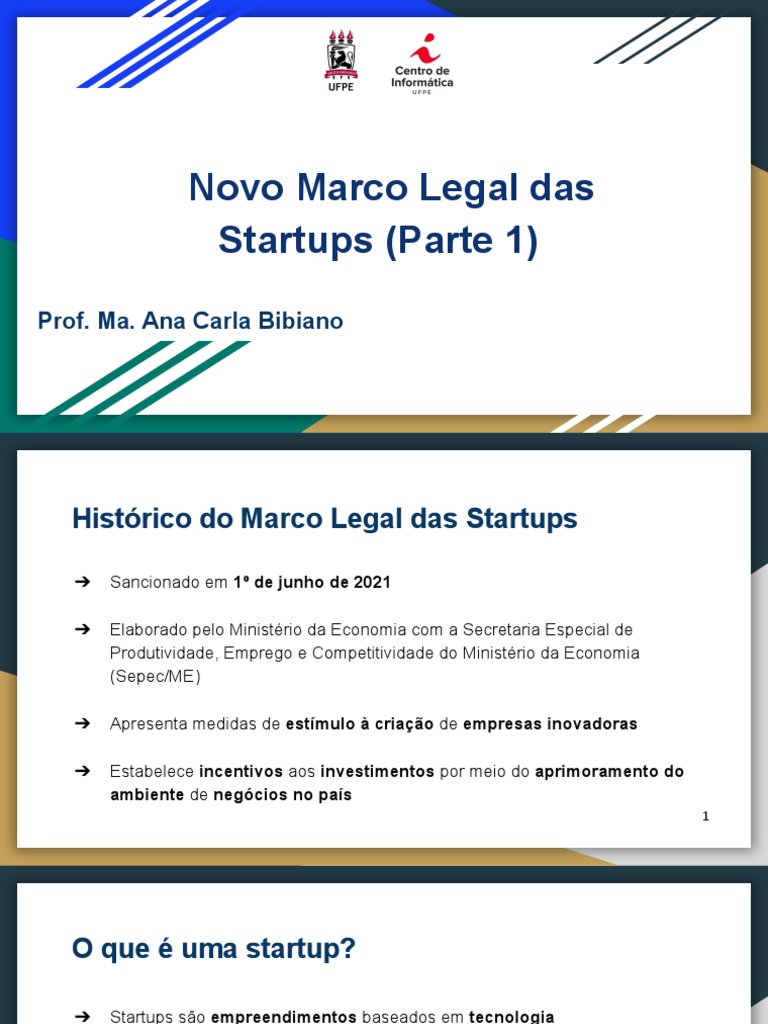 Novo Marco Legal das Startups Explicado | PDF | Empresa Startup ...