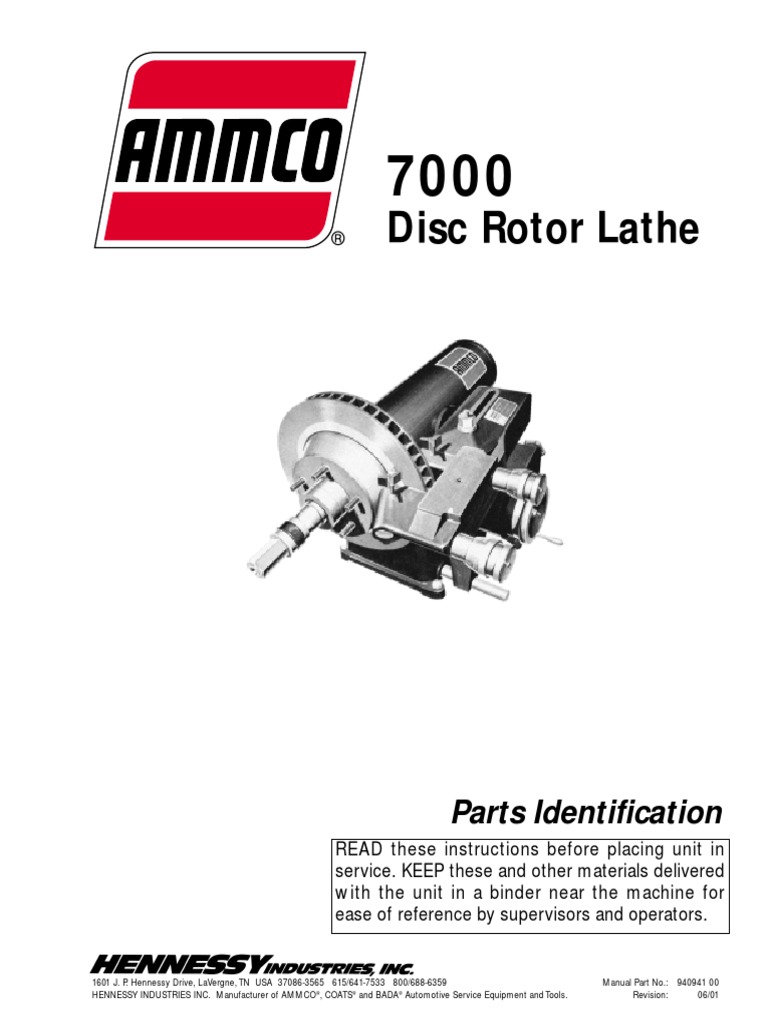 Ammco Brake Lathe Replacement Arbor - Fits 2002, 3000, 4000, 4100, 7000 Series Lathes
