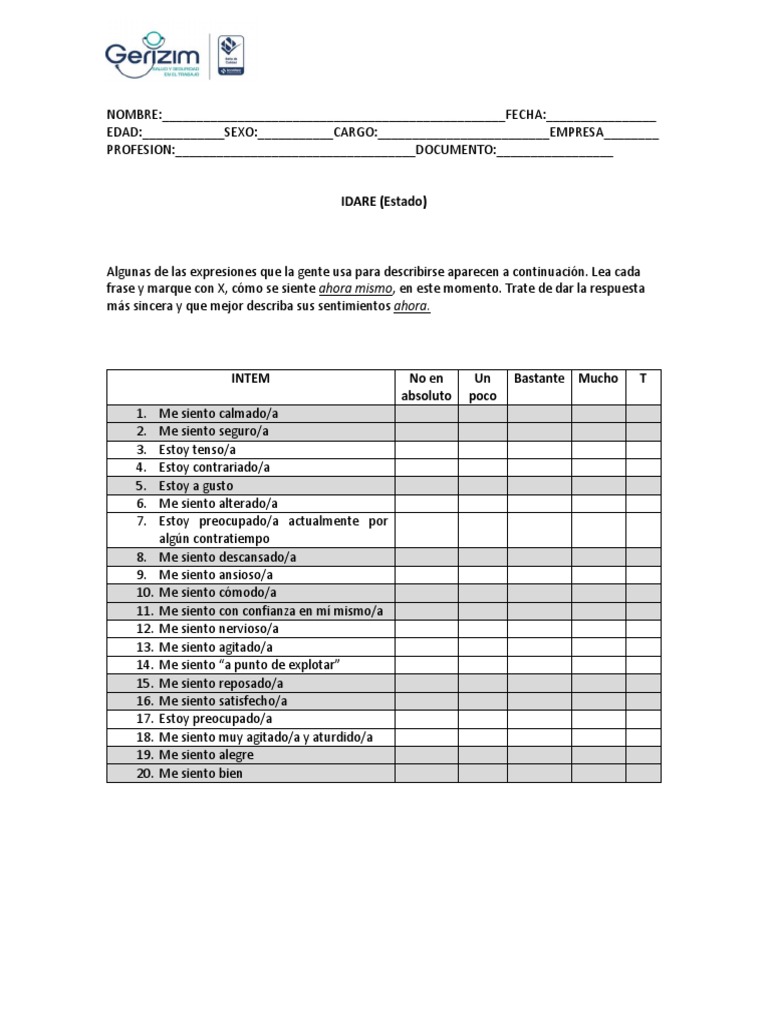 Sentimientos de Agitación y Ansiedad | PDF | Artes del Lenguaje y ...