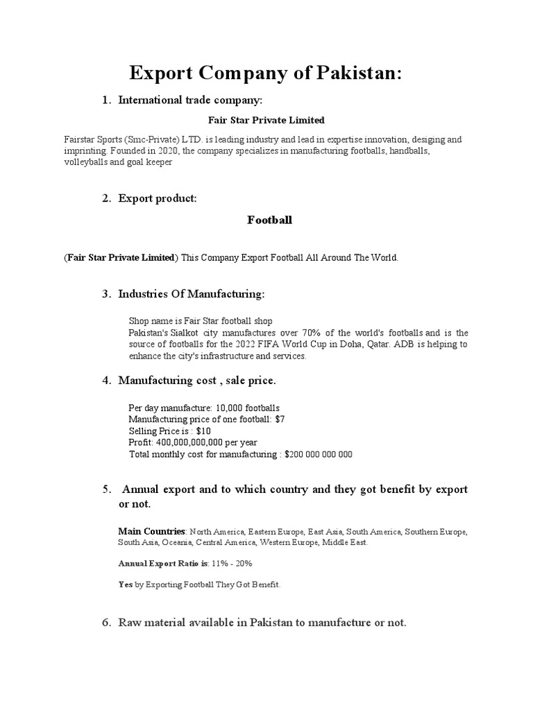 Requirements For Export License In Pakistan preview