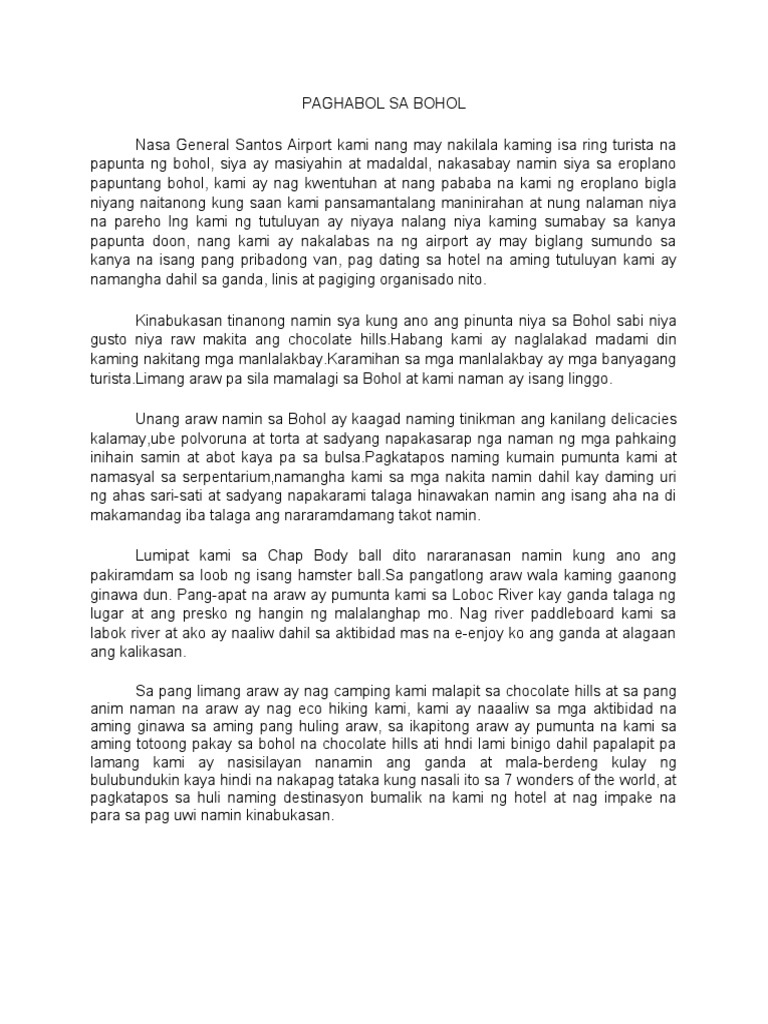 Paghabol Sa Bohol | PDF
