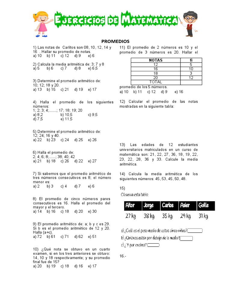 Promedios Pdf